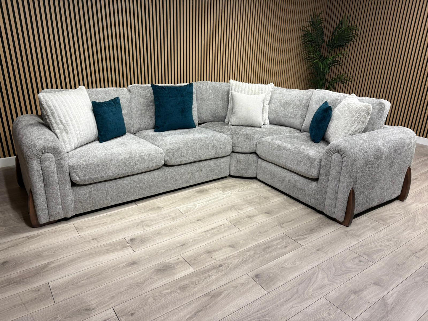 Sofology Marble Arch Style 2 Corner 1 Fabric Corner Sofa, Grey - RRP £3029