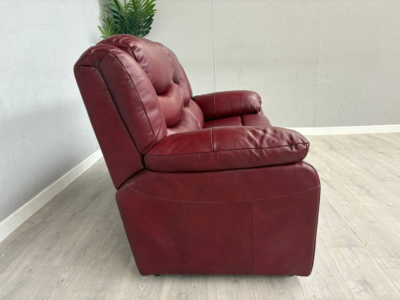 OakFurnitureLand Static Leather 2 Seater Sofa - RRP £1299