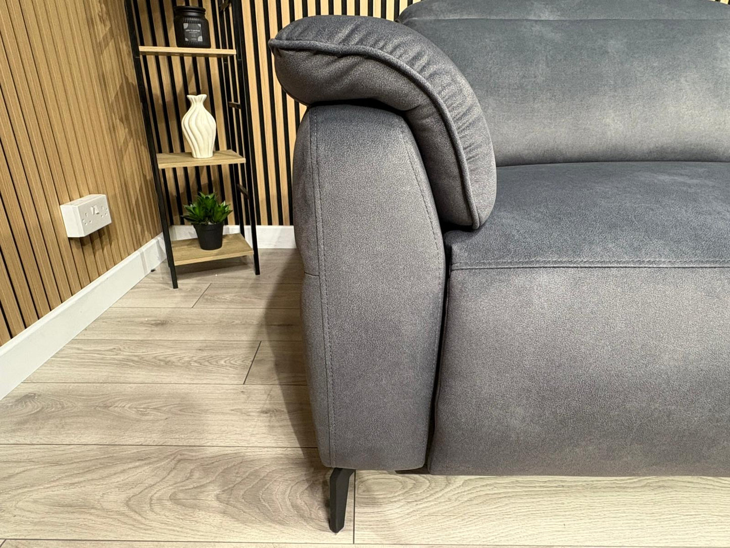 Furniture Village EZRA Style Fabric 3 Seater + 2 Seater Power Recliners - RRP £3890