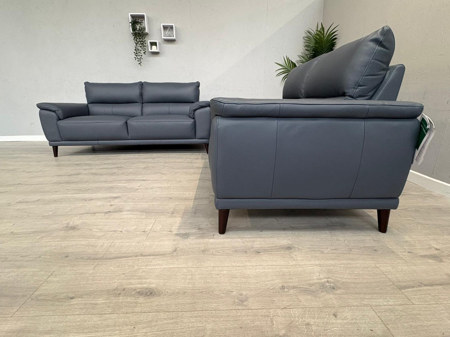 Furniture Village - Morgan 3 Seater + 2 Seater Leather Sofa Set RRP £2890