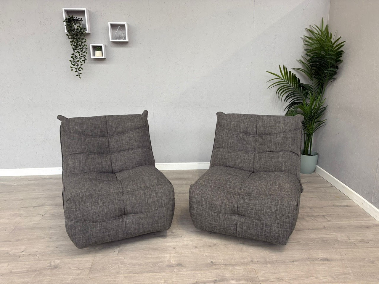 DFS Clarke Pair Of Swivel Rocker Manual Recliner Chairs - RRP £1058