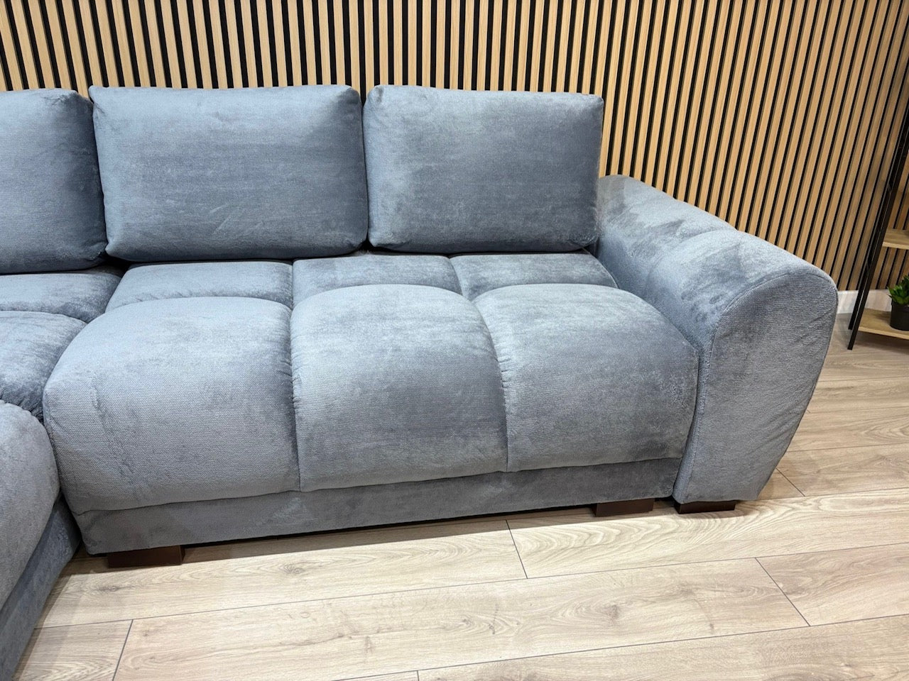 AZZURO Premium Fabric LHF Corner Chaise Sofa Bed with Storage, Grey - RRP £1,799