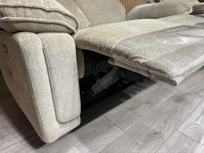 DFS Sample - Cadenza Style Fabric 2 Seater + Armchair Power Sofa Set - RRP £2488