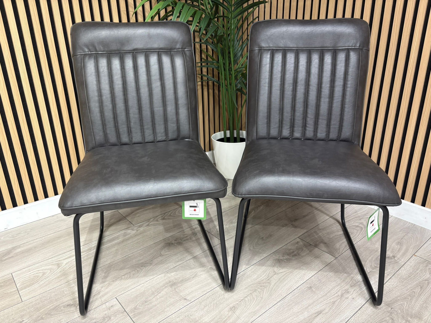 NEXT Sample - New Bronx Leather Dining Chairs