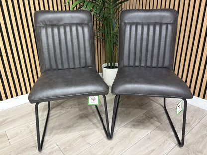 NEXT Sample - New Bronx Leather Dining Chairs