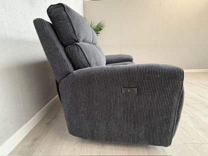 Atlanta - Fabric 2 Seater Sofa with Power Recliners, Coda Black - RRP £1079