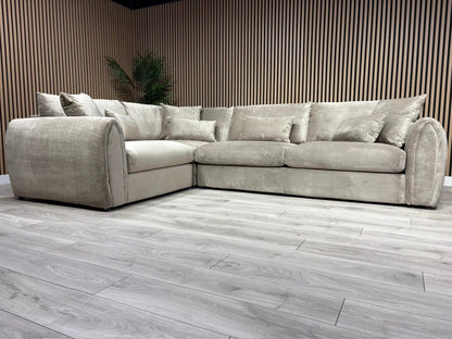 Sofology MARBLE ARCH Style Fabric LHF Corner Sofa, Mocha - RRP £3,599