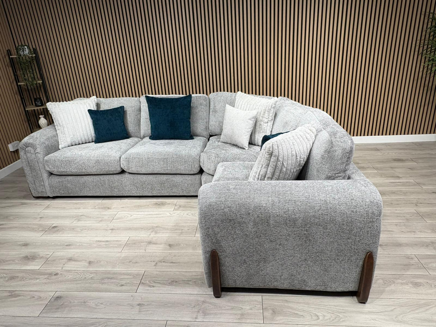 Sofology Marble Arch Style 2 Corner 1 Fabric Corner Sofa, Grey - RRP £3029