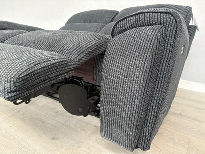 Atlanta - Fabric 2 Seater Sofa with Power Recliners, Coda Black - RRP £1079