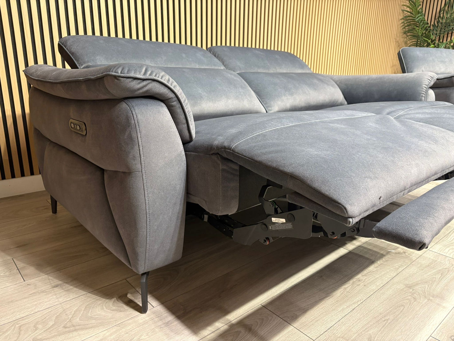 Furniture Village EZRA Style Fabric 3 Seater + 2 Seater Power Recliners - RRP £3890