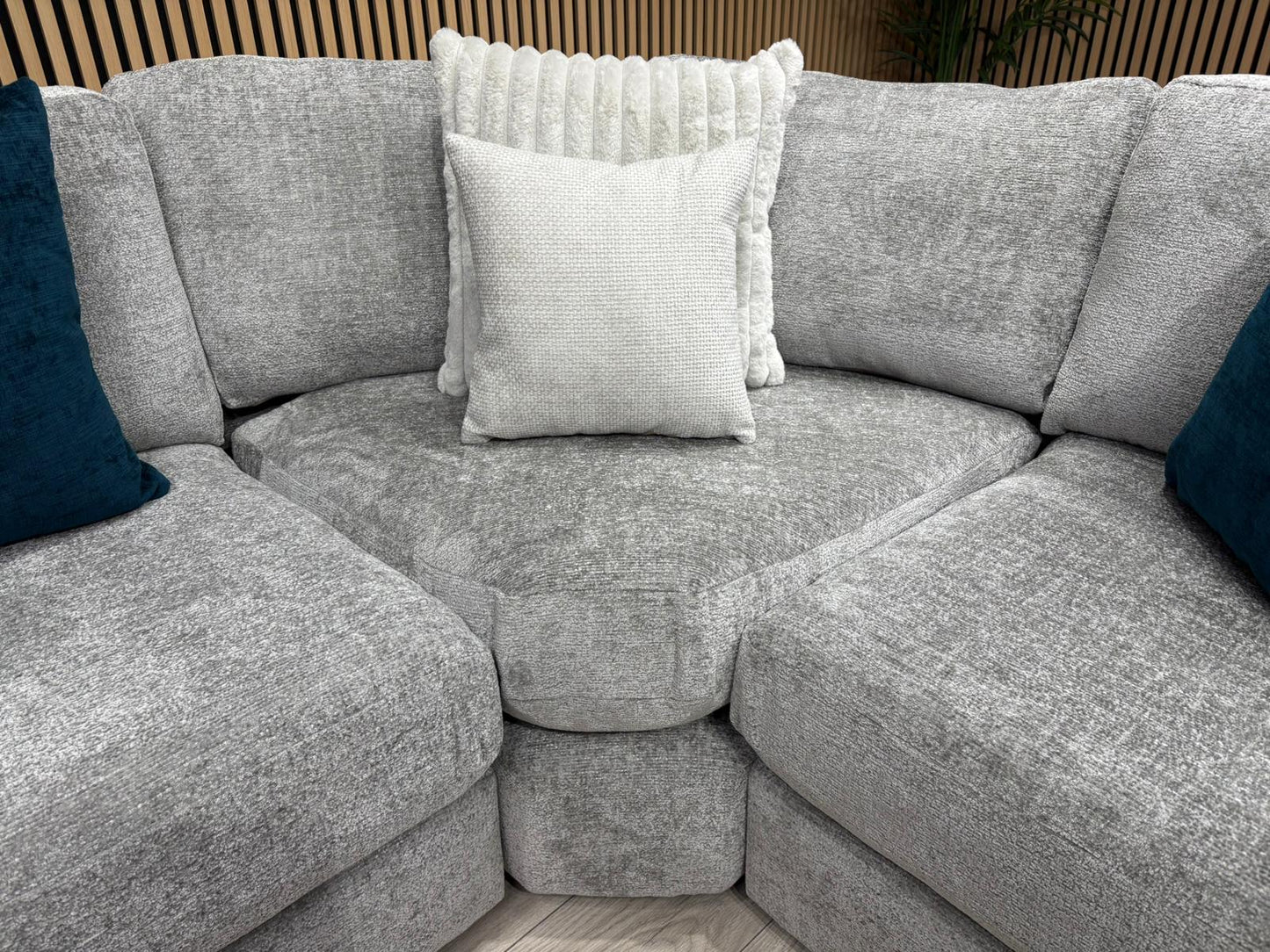 Sofology Marble Arch Style 2 Corner 1 Fabric Corner Sofa, Grey - RRP £3029
