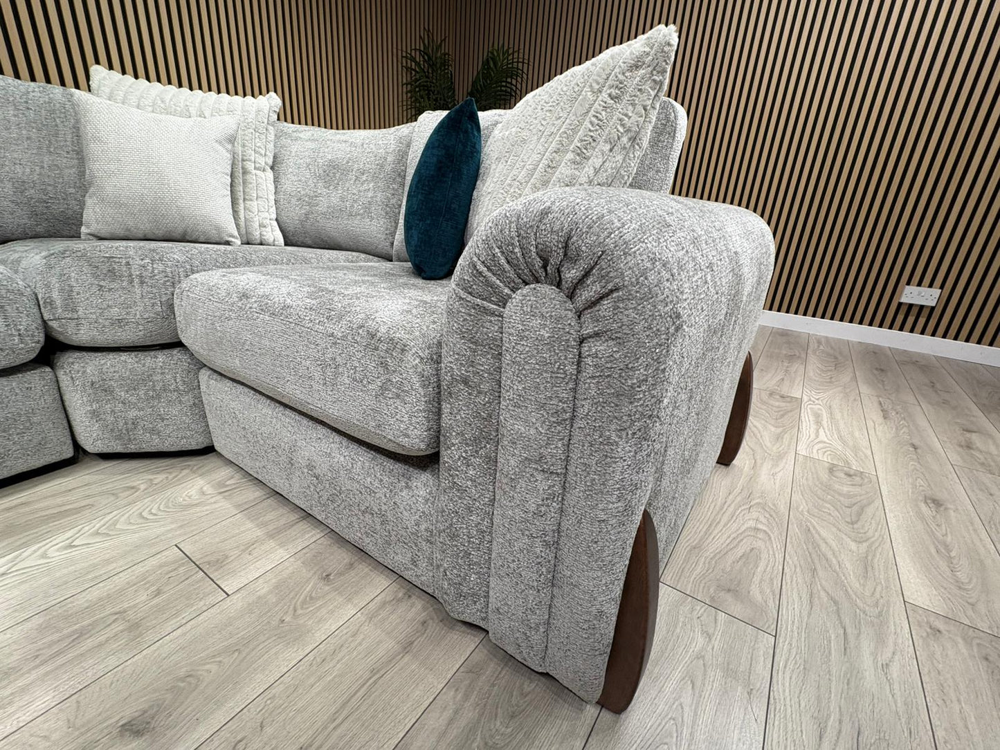 Sofology Marble Arch Style 2 Corner 1 Fabric Corner Sofa, Grey - RRP £3029