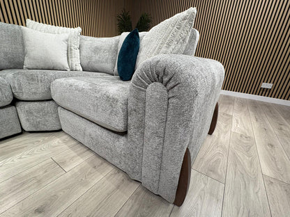 Sofology Marble Arch Style 2 Corner 1 Fabric Corner Sofa, Grey - RRP £3029