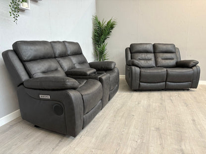 DFS Pierson 2+2 Seater Music Power Recliner Sofa Set with Console RRP £2298