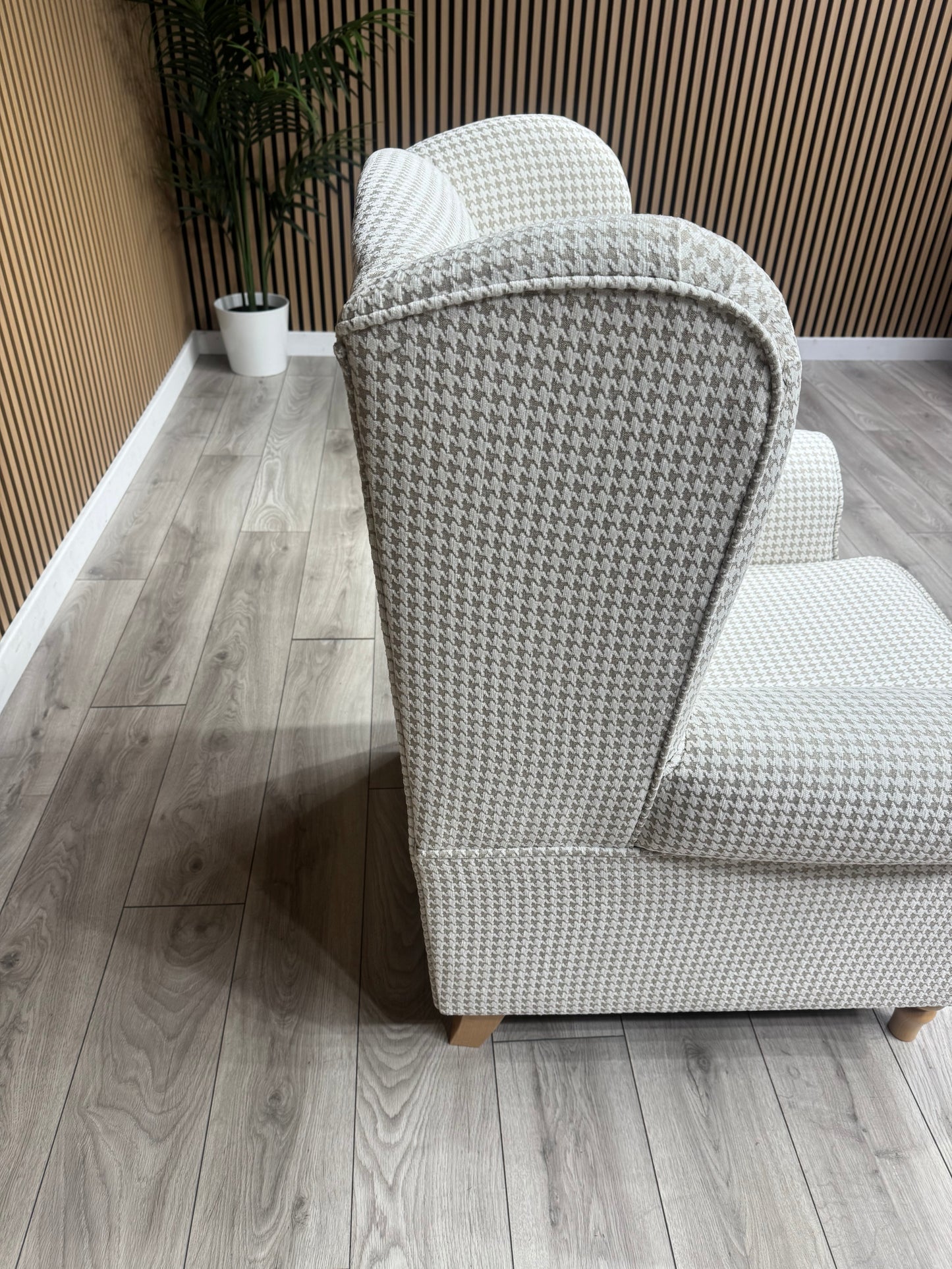 Habitat Fabric Wingback Chair / Armchair, Linen - RRP £999