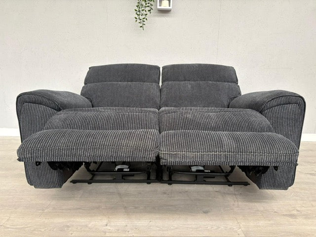 Atlanta - Fabric 2 Seater Sofa with Power Recliners, Coda Black - RRP £1079