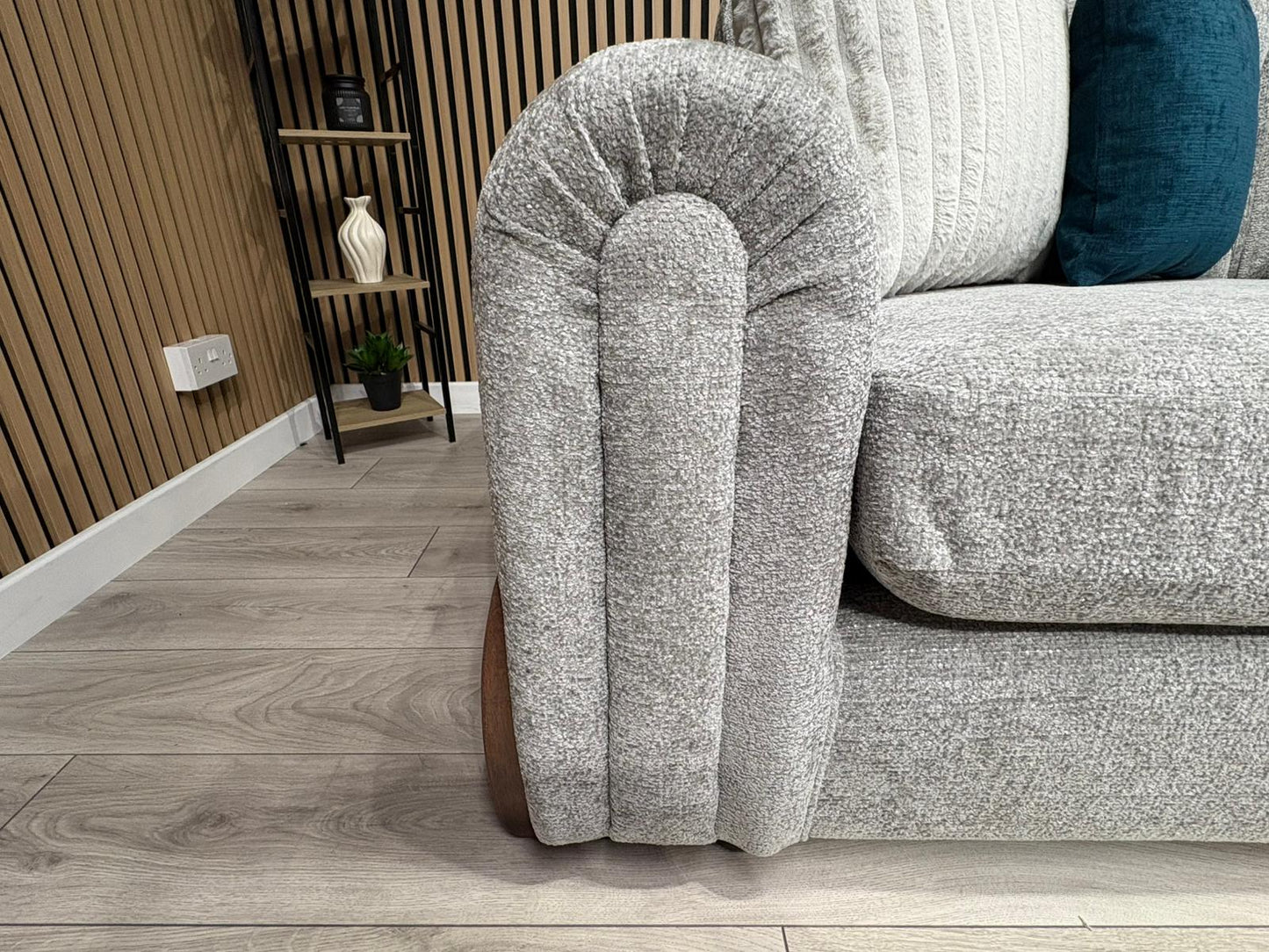 Sofology Marble Arch Style 2 Corner 1 Fabric Corner Sofa, Grey - RRP £3029