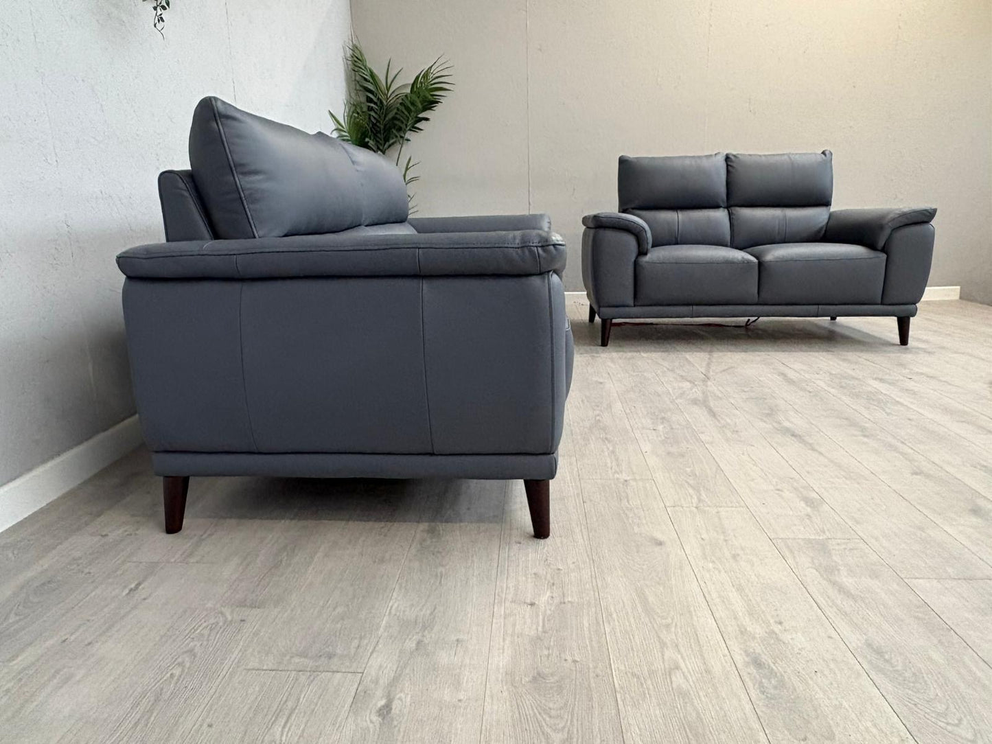 Furniture Village - Morgan 3 Seater + 2 Seater Leather Sofa Set RRP £2890