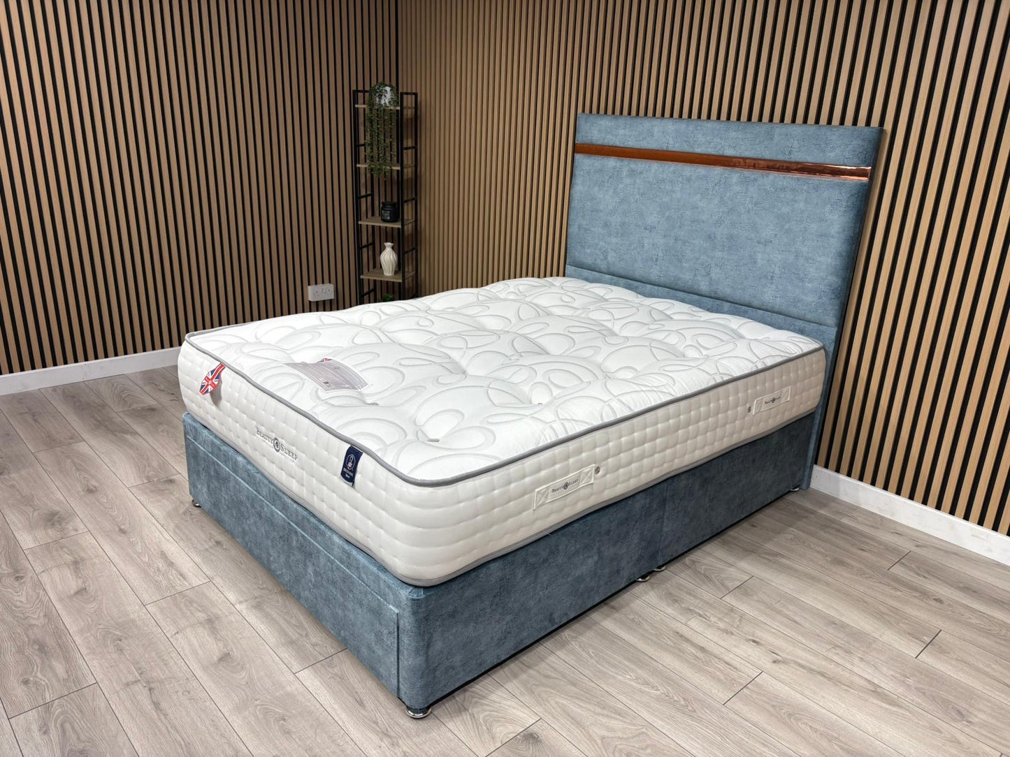 Elegant 3000 Pocket Divan Bed Set + Headboard. Available in all sizes