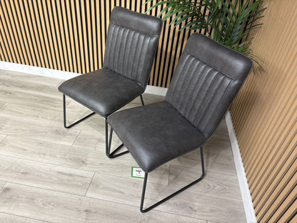NEXT Sample - New Bronx Leather Dining Chairs