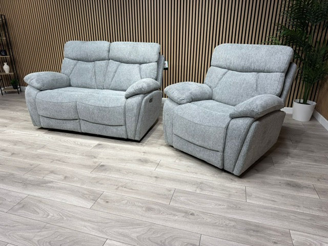 Havana Fabric 2 Seater Sofa + Armchair Power Recliner Sofa Set - RRP £3298