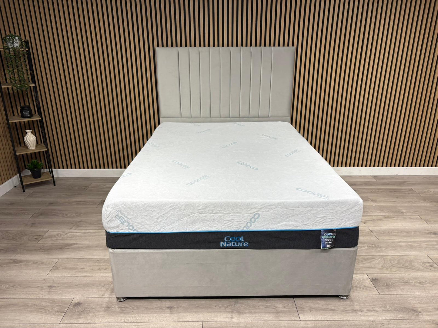 Cool Nature 3000 Pocket Divan Bed Set + Headboard. Available in all sizes