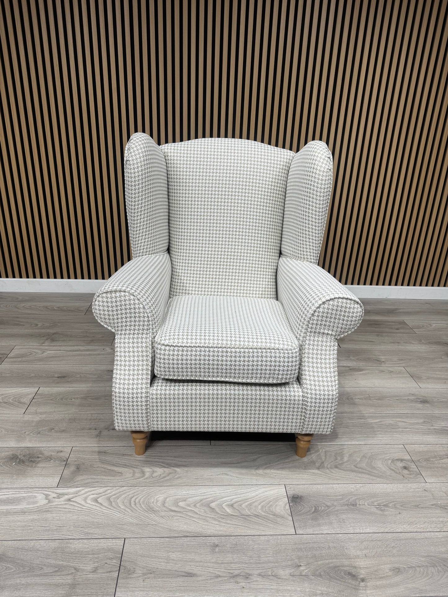 Habitat Fabric Wingback Chair / Armchair, Linen - RRP £999