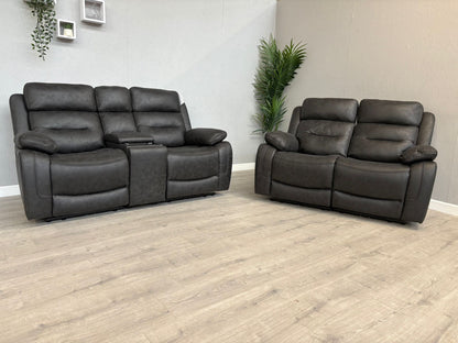 DFS Pierson 2+2 Seater Music Power Recliner Sofa Set with Console RRP £2298
