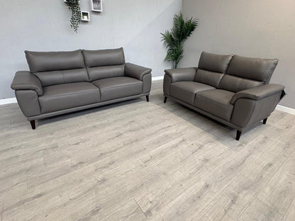 Furniture Village - Morgan 3 Seater + 2 Seater Leather Sofa Set RRP £2890