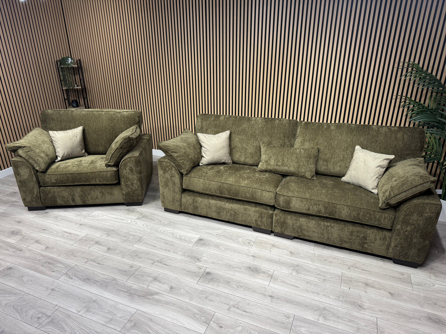 NEXT Stamford Style Fabric 4 Seater Sofa + Love Chair Set - RRP £2550
