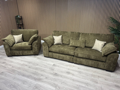 NEXT Stamford Style Fabric 4 Seater Sofa + Love Chair Set - RRP £2550