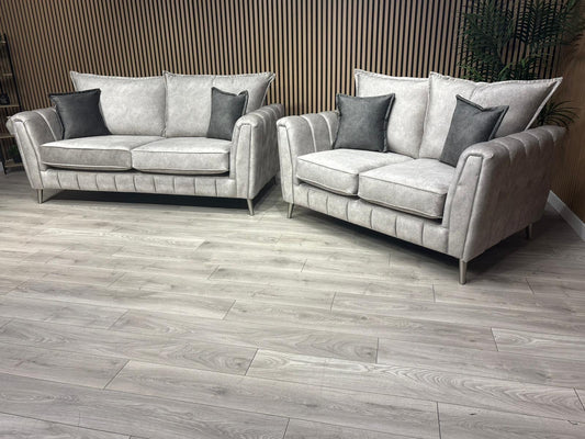 DFS - Cherished Style 3 + 2 Seater Sofa Set, Formal Back - RRP £2,399