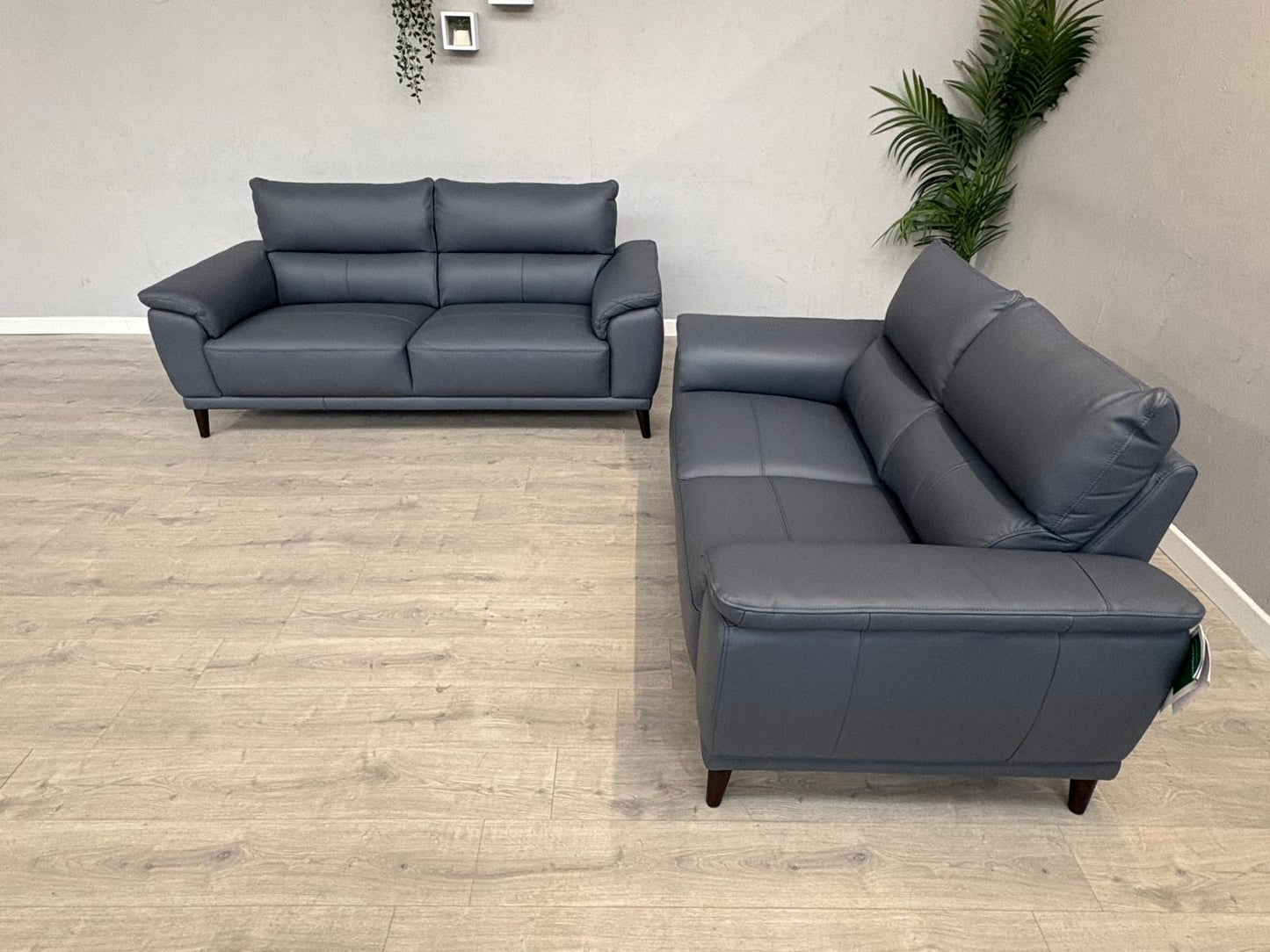 Furniture Village - Morgan 3 Seater + 2 Seater Leather Sofa Set RRP £2890