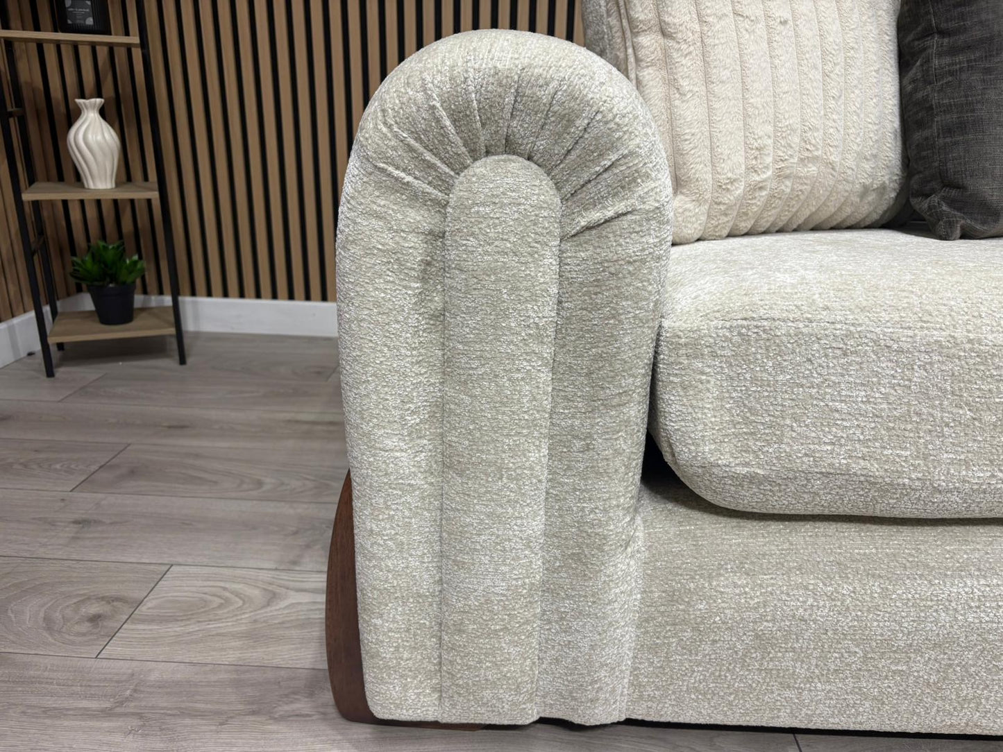 Sofology Marble Arch Style 2 Corner 2 Large Fabric Corner Sofa, Stone - RRP £3,129