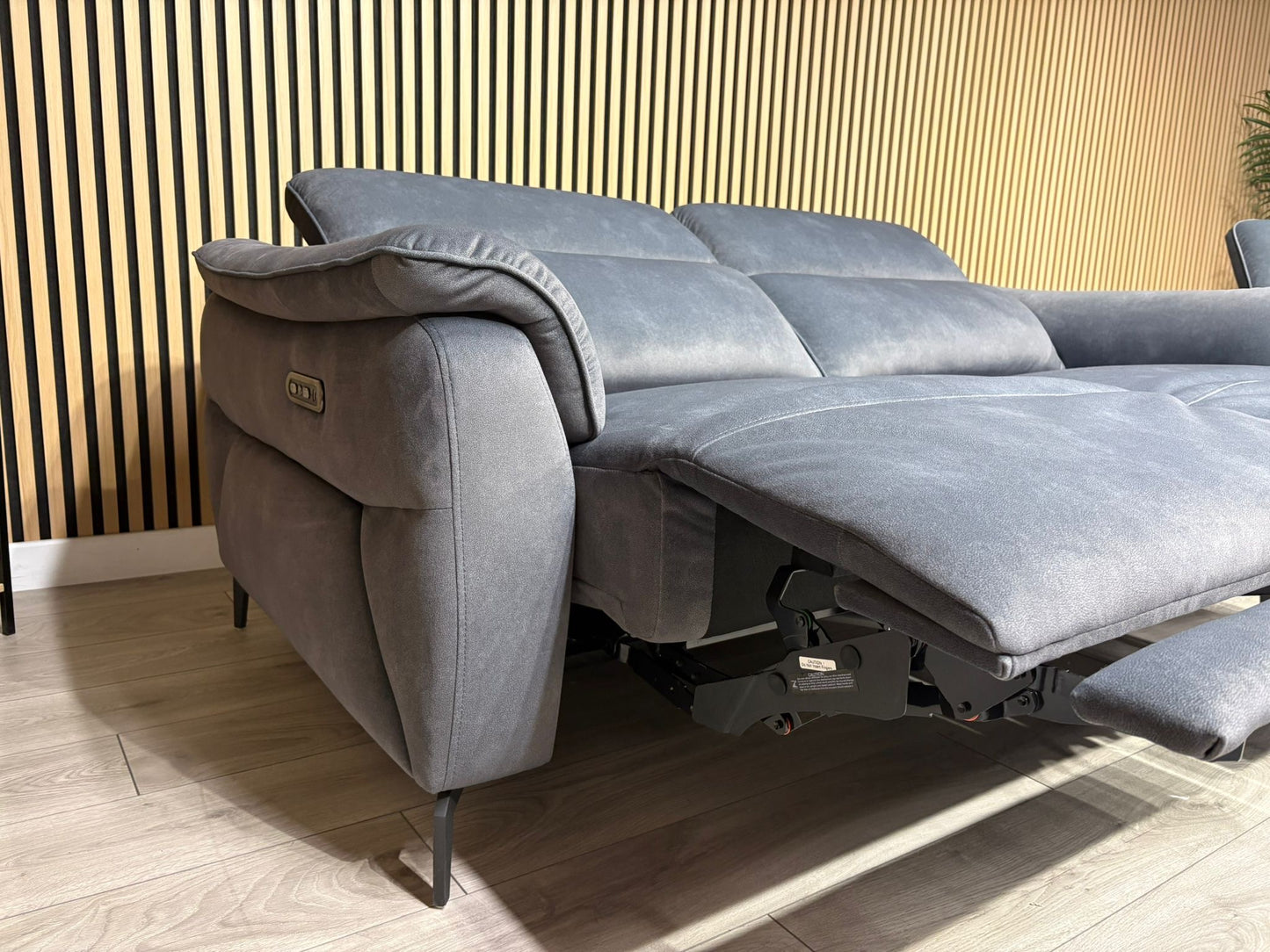 Furniture Village EZRA Style Fabric 3 Seater + 2 Seater Power Recliners - RRP £3890