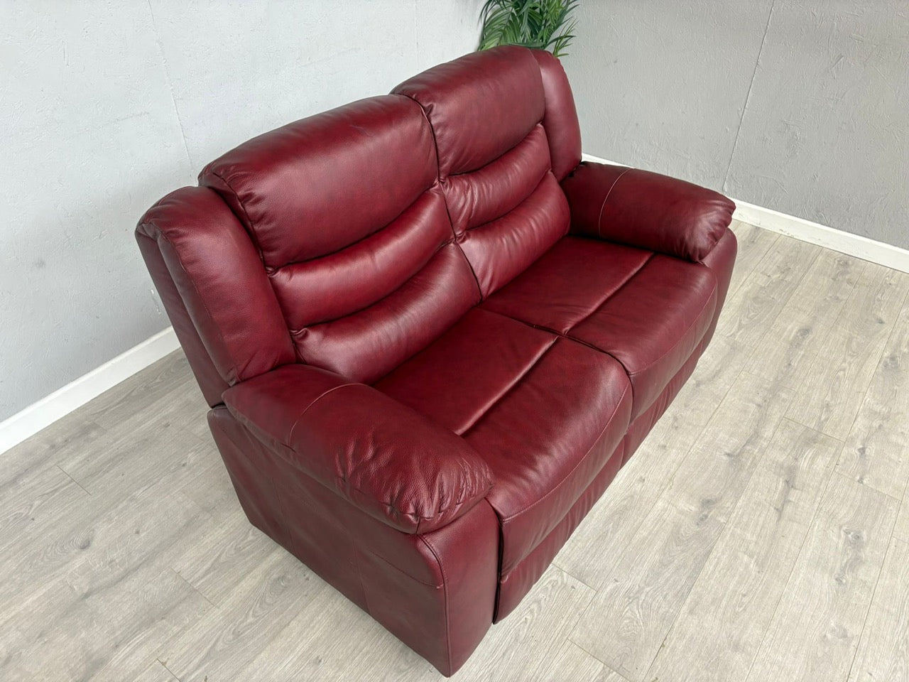 OakFurnitureLand Static Leather 2 Seater Sofa - RRP £1299