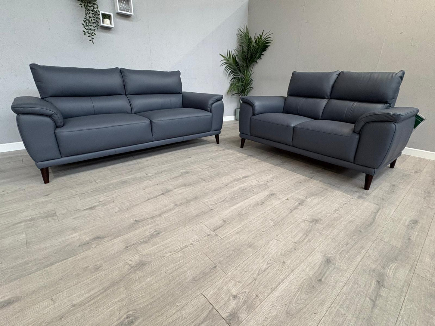 Furniture Village - Morgan 3 Seater + 2 Seater Leather Sofa Set RRP £2890