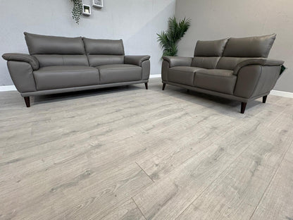 Furniture Village - Morgan 3 Seater + 2 Seater Leather Sofa Set RRP £2890