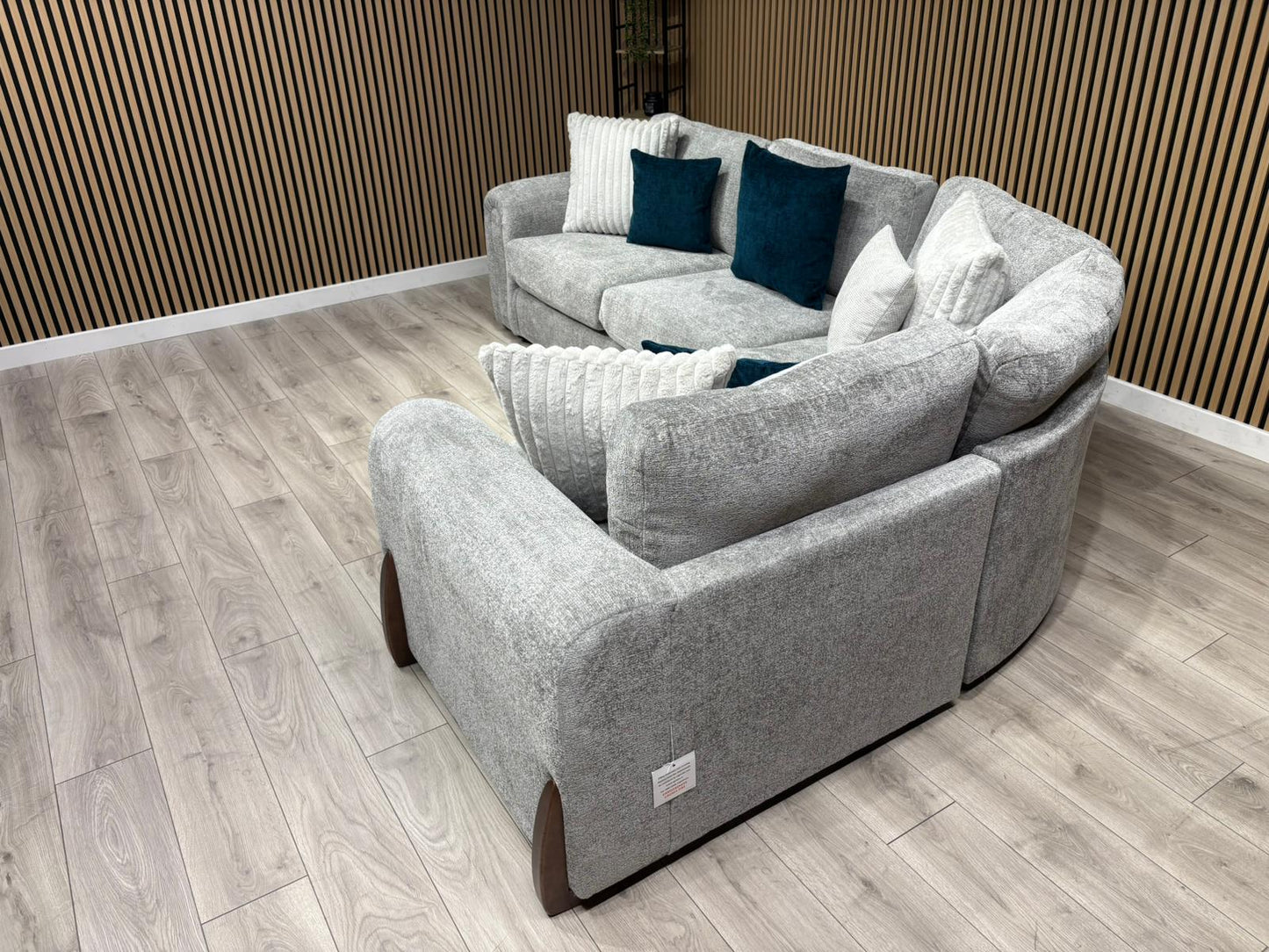 Sofology Marble Arch Style 2 Corner 1 Fabric Corner Sofa, Grey - RRP £3029