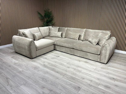 Sofology MARBLE ARCH Style Fabric LHF Corner Sofa, Mocha - RRP £3,599