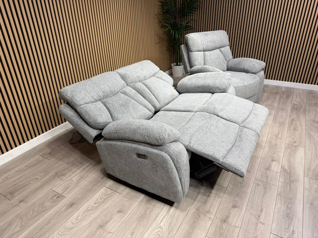 Havana Fabric 2 Seater Sofa + Armchair Power Recliner Sofa Set - RRP £3298