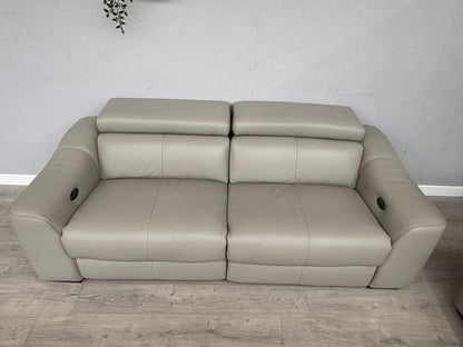 Furniture Village Elixir 3 Seater + 2 Armchairs Leather Power Recliner Sofa Set RRP £4785
