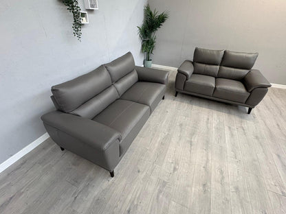 Furniture Village - Morgan 3 Seater + 2 Seater Leather Sofa Set RRP £2890
