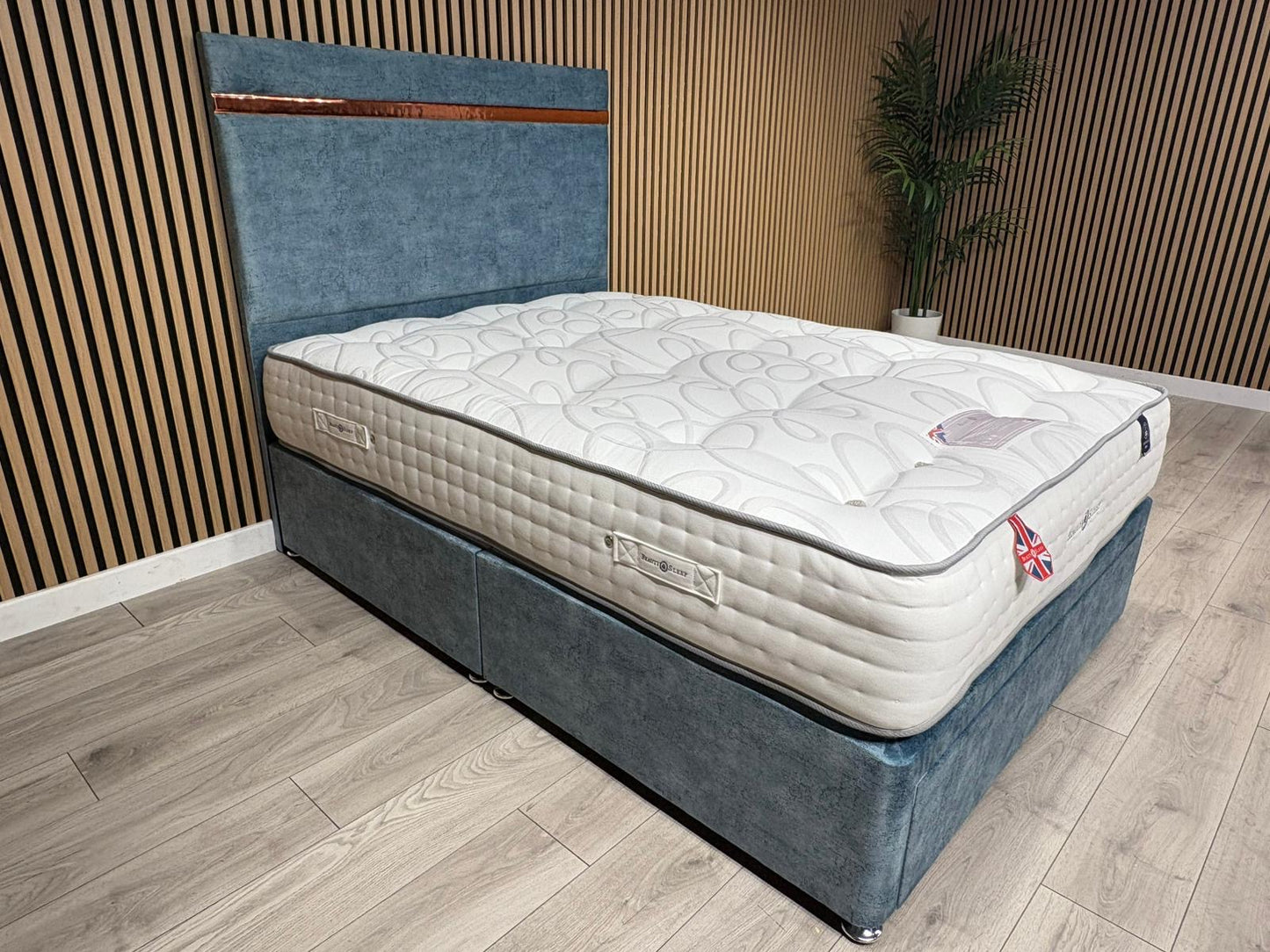 Elegant 3000 Pocket Divan Bed Set + Headboard. Available in all sizes