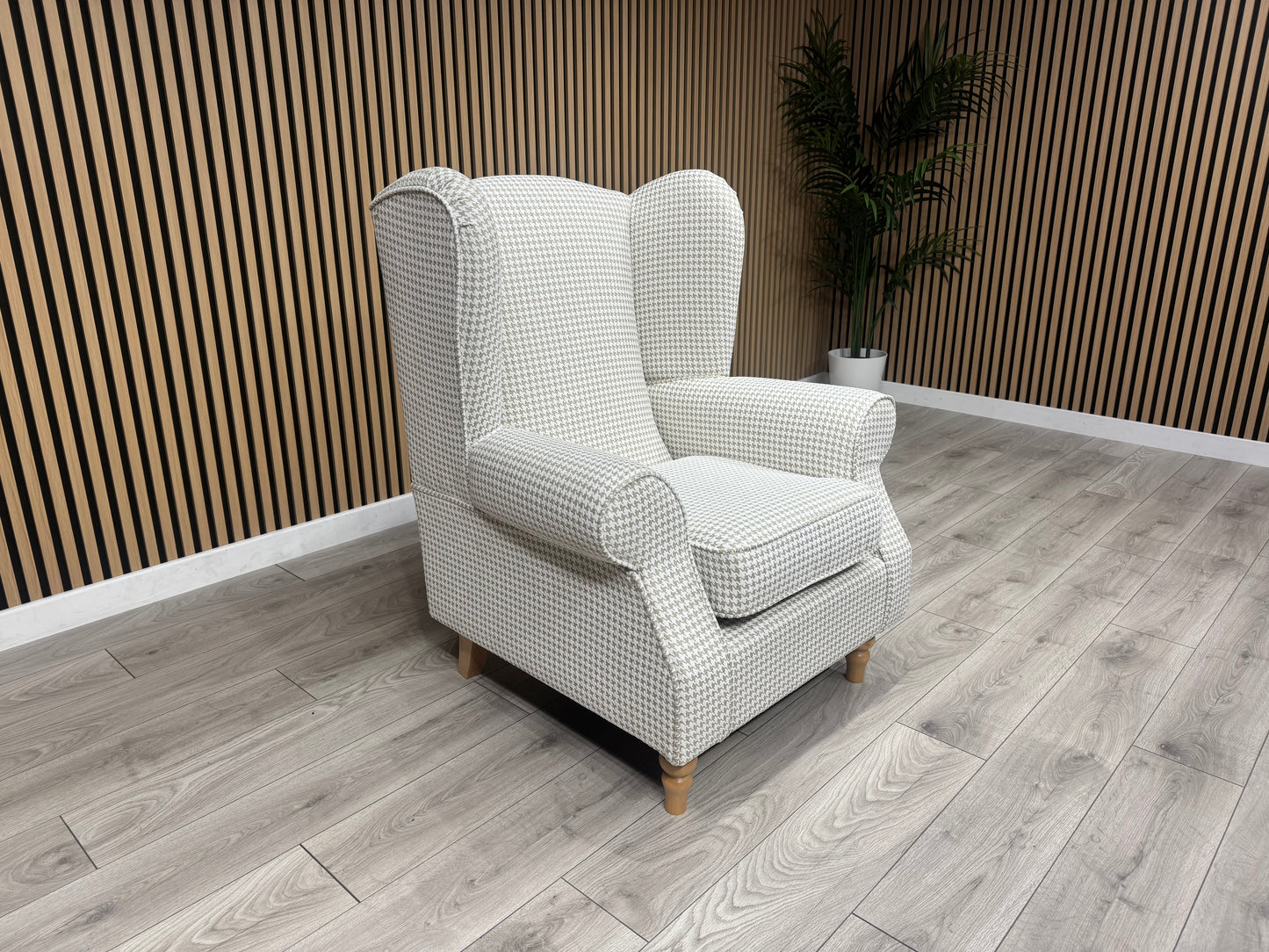 Habitat Fabric Wingback Chair / Armchair, Linen - RRP £999