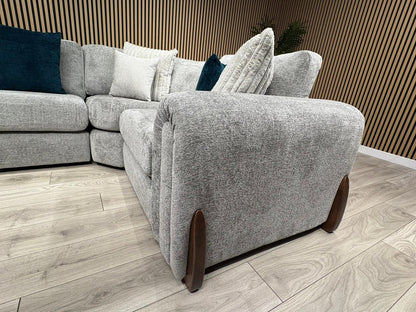 Sofology Marble Arch Style 2 Corner 1 Fabric Corner Sofa, Grey - RRP £3029