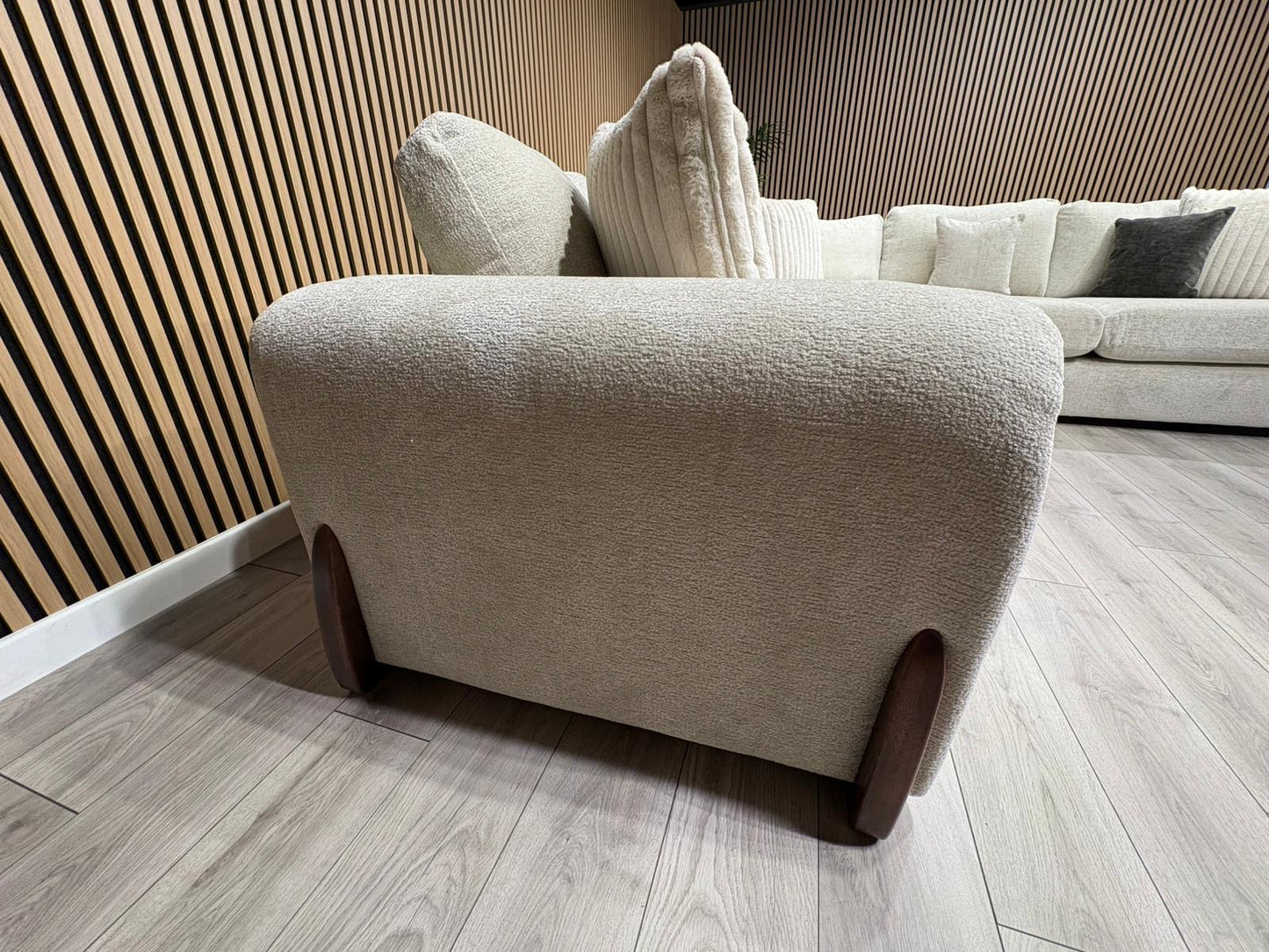 Sofology Marble Arch Style 2 Corner 2 Large Fabric Corner Sofa, Stone - RRP £3,129