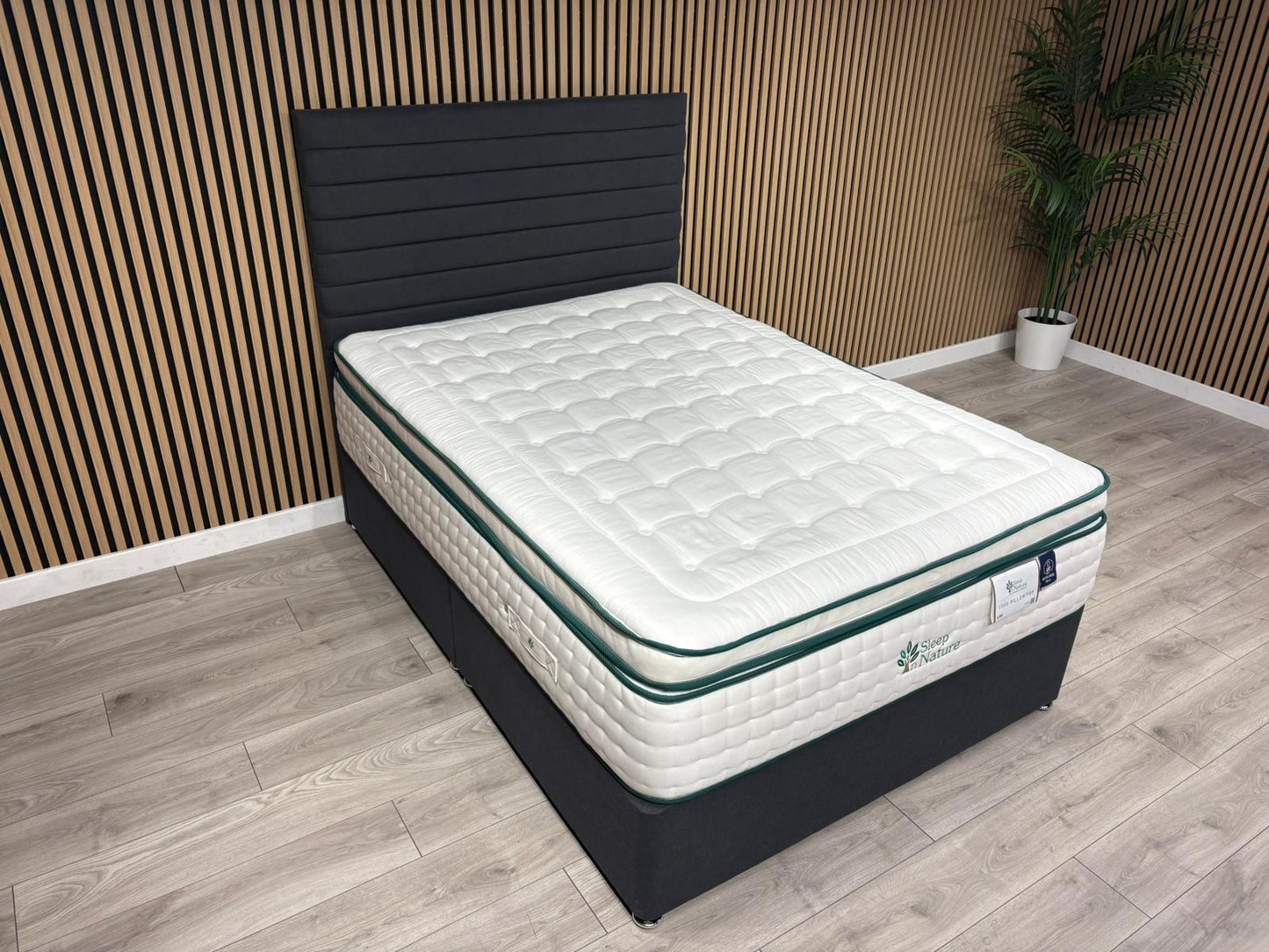Sleep Nature 1000 Pillow Top Divan Bed Set + Headboard. Available in all sizes