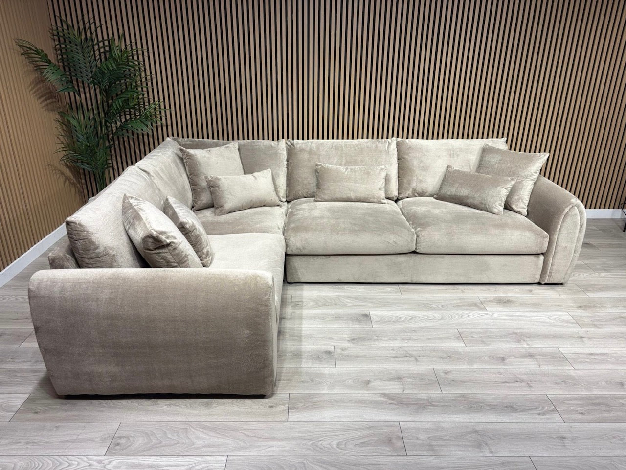 Sofology MARBLE ARCH Style Fabric LHF Corner Sofa, Mocha - RRP £3,599