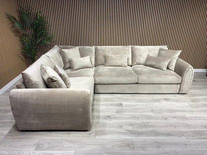 Sofology MARBLE ARCH Style Fabric LHF Corner Sofa, Mocha - RRP £3,599